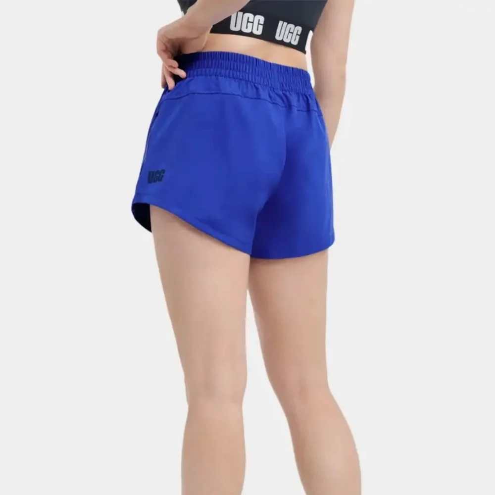 UGG Gracelynn Women's Athletic Logo Shorts in Azul Blue Size XL NEW - Picture 2 of 12